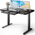 48 Inch Glass Electric Standing Desk With USB Charging