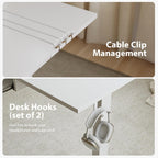 Electric L Shaped Standing Desk 63X55 White Sit Stand