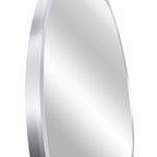 Silver Round Wall Mirror | 36 in.