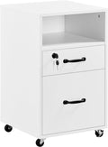 White Vertical File Cabinet With Locking Top Drawer