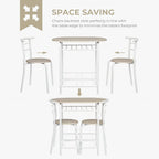 Small Minimalist Wooden Kitchen Table And Chair Set For Two