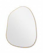 Contemporary Gold Wall Mirror — 32x24 Inch Living Room