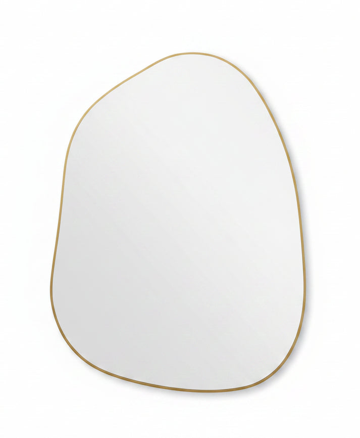 Contemporary Gold Wall Mirror — 32x24 Inch Living Room