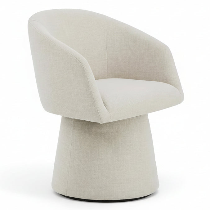 360 Degree Modern Swivel Linen Dining Chairs Set Of 4