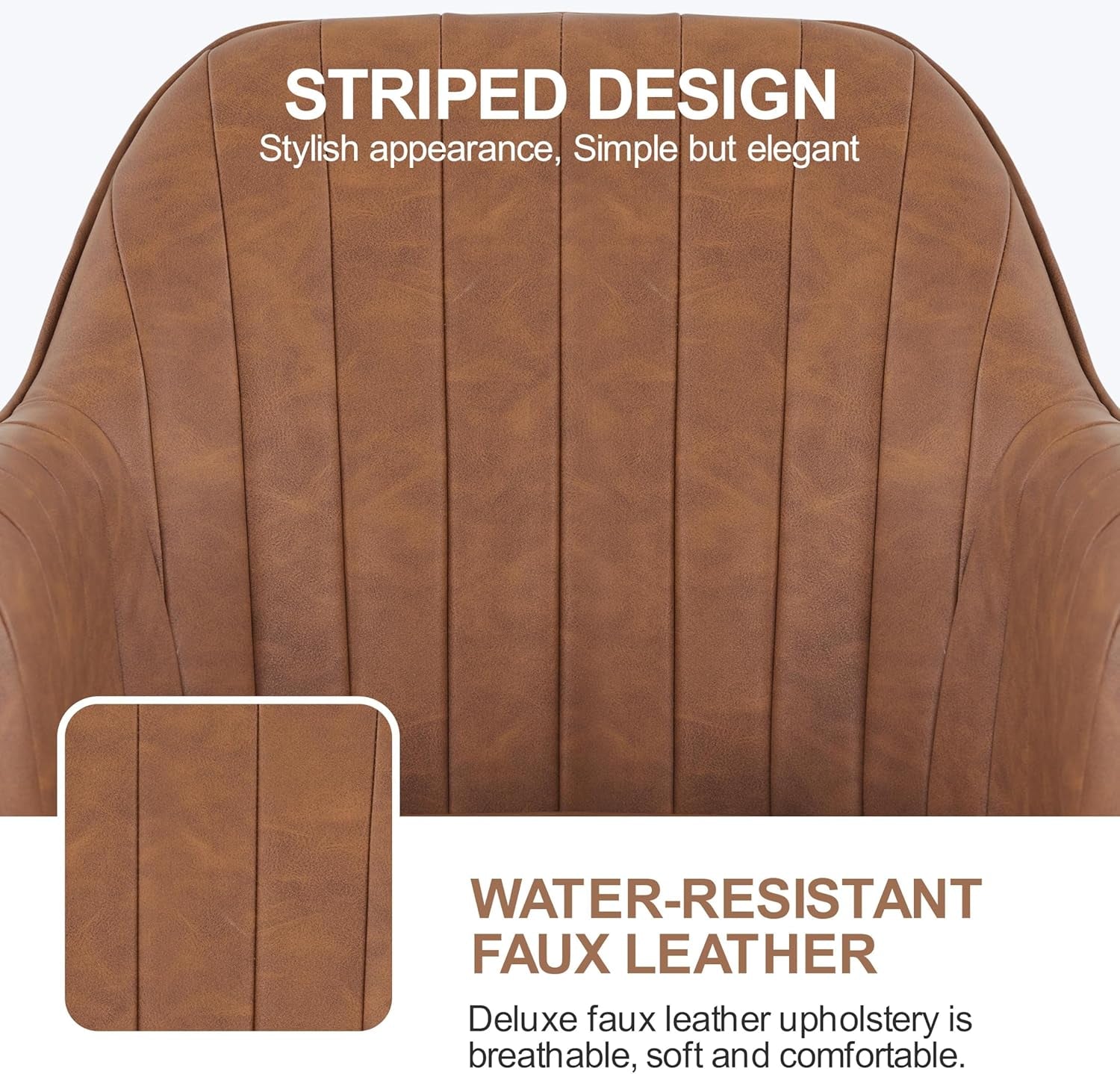 Brown Ergonomic Chair With Adjustable Height