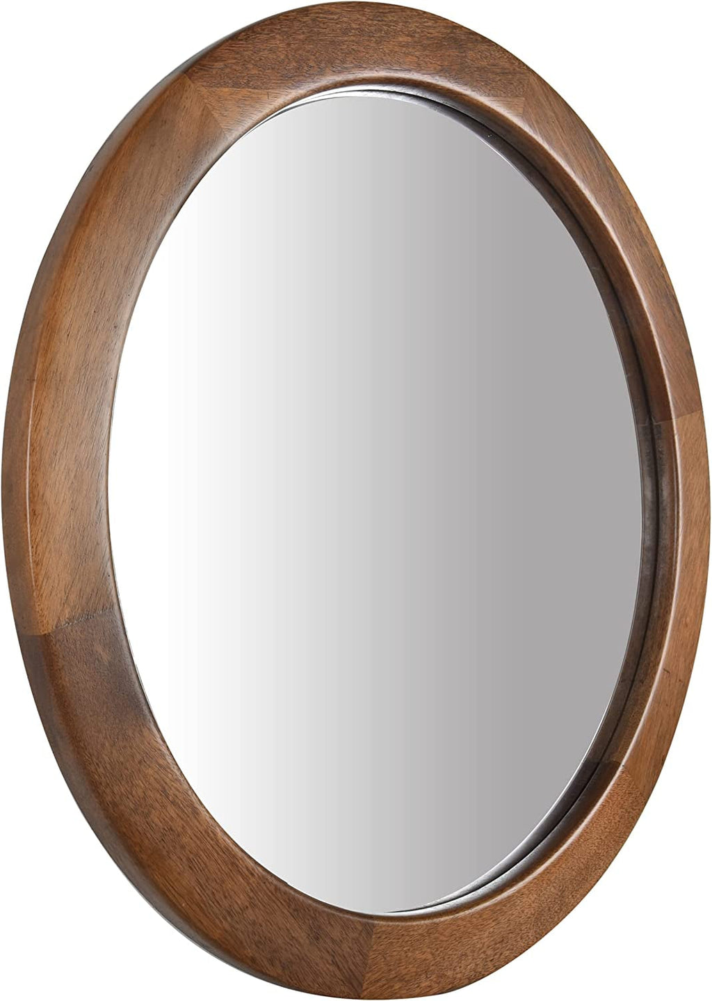 Walnut Rustic Wooden Wall Mirror — Bedroom Decor