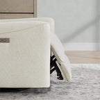 Power Recliner Chair With Linen Upholstery Lumbar Support