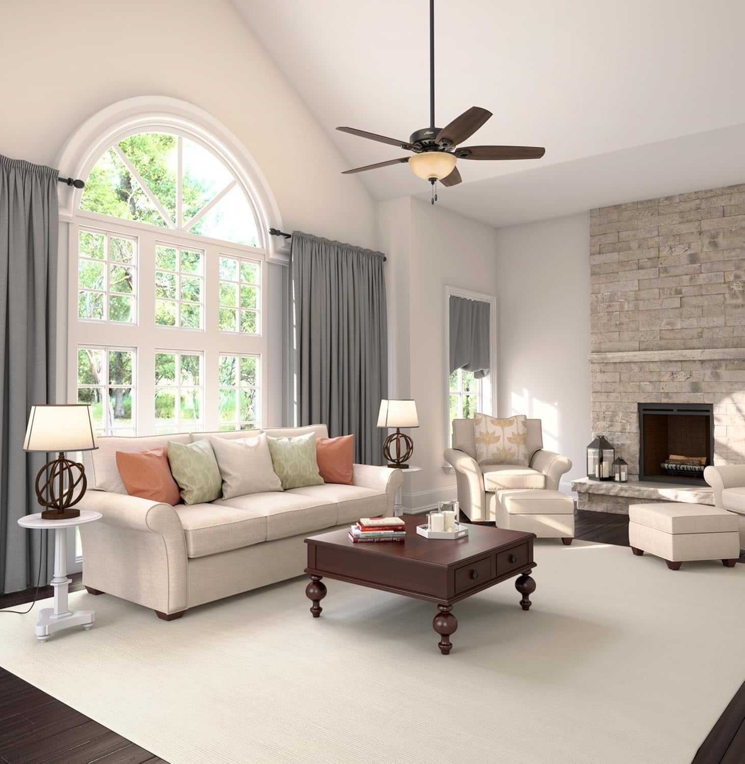Fan Company Builder Deluxe 52 Inch Ceiling Fan With LED Light Bronze