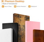 Compact Computer Desk With Monitor Stand 27.5 Inch Black