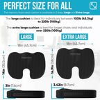 Memory Foam Lumbar Support Seat Cushion For Office Chair