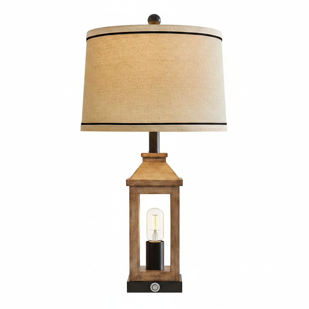 Farmhouse Touch Table Lamps Set of 2 Dimmable USB Ports