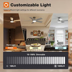 42 Inch Ceiling Fan With Dimmable LED Light – Remote Control