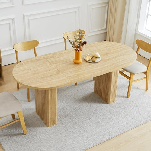 70.8 Inch Natural Dining Table For Kitchen And Dining Room