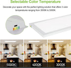 1X4 Ft Led Flat Panel Light Dimmable Selectable Color Temperature