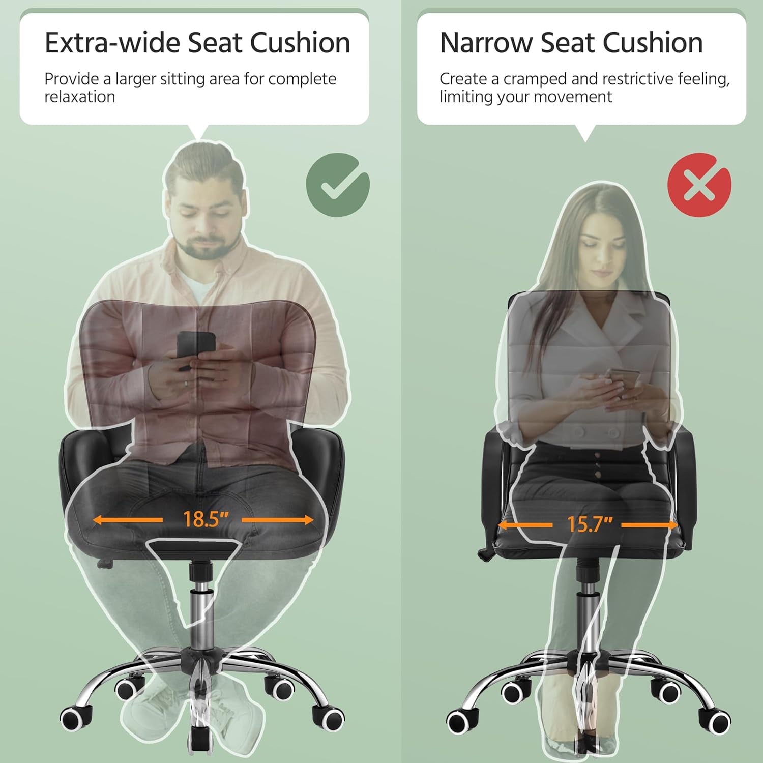 Black Wide Ergonomic Chair