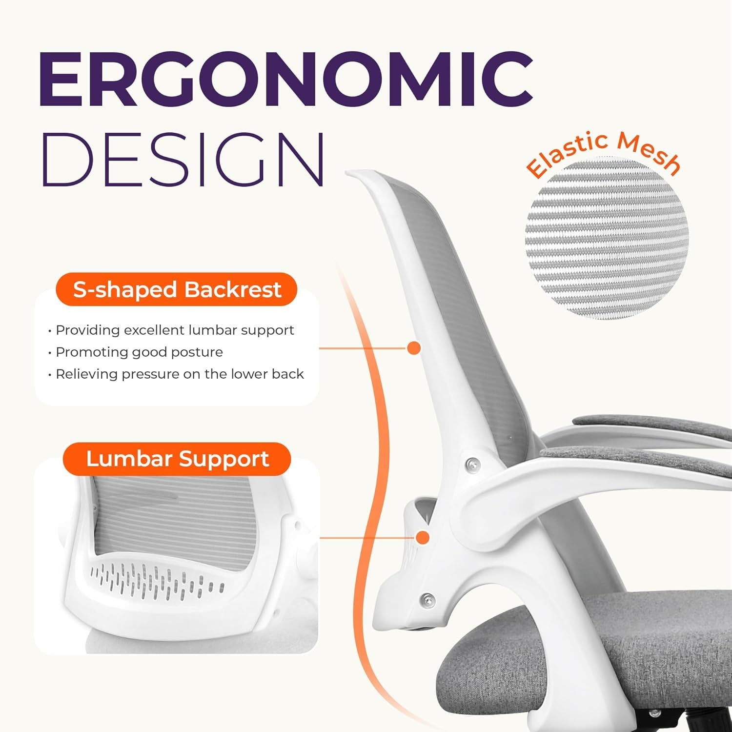Ergonomic Chair With Lumbar Support And Adjustable Height