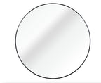 39 Inch Black Metal Framed Round Bathrrom Mirror for Wall