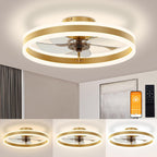 19.7In Low Profile Ceiling Fan With Remote And Dimmable LED