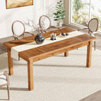 70.87 Inch Wood Dining Table Farmhouse Thickened Legs