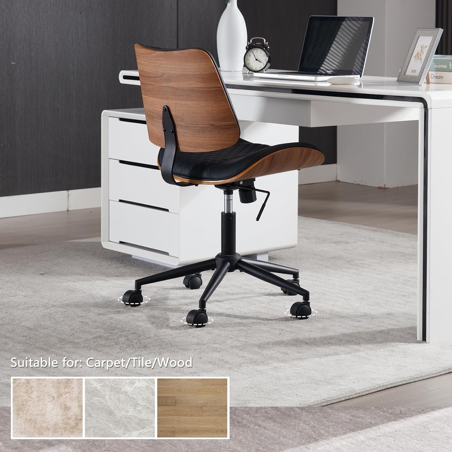 Ergonomic Black Office Chair | 360 Swivel