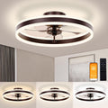 19.7 Inch Low Profile Ceiling Fan With Light Remote