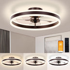 19.7 Inch Low Profile Ceiling Fan With Light Remote
