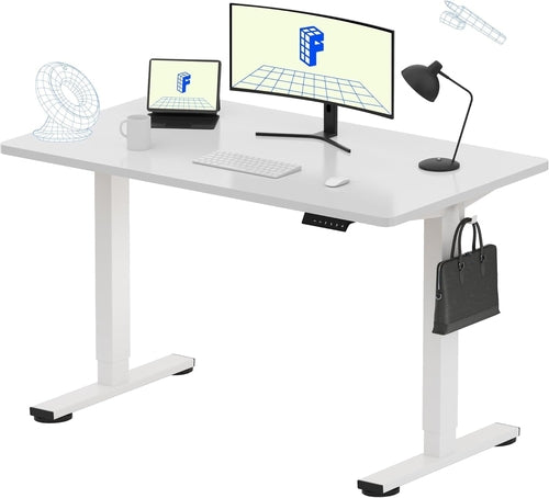 EN1 Electric Standing Desk 48x24 Inches White Frame