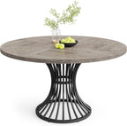 Round Dining Table 47 Inch Grey For Kitchen And Living Room