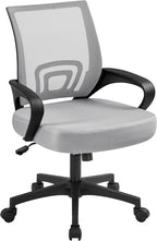 Grey Ergonomic Mesh Office Chair With Lumbar Support