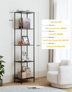 Display Shelf Floor Lamp With RGBW Light And Black Finish