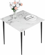 Square Sintered Stone Dining Table 31.5 Inch Modern Kitchen