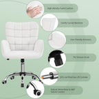 Ergonomic White Office Chair Adjustable