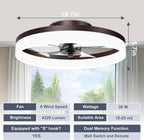 Smart Bladeless Ceiling Fan With Remote And LED Lights