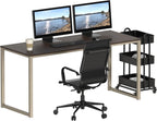 55-Inch Espresso Computer Desk For Office 24-Inch Depth
