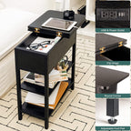 Slim Charging End Table With USB Ports And Outlets