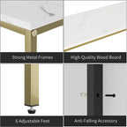 Gold Frame Console Table With Power Outlet And USB Ports
