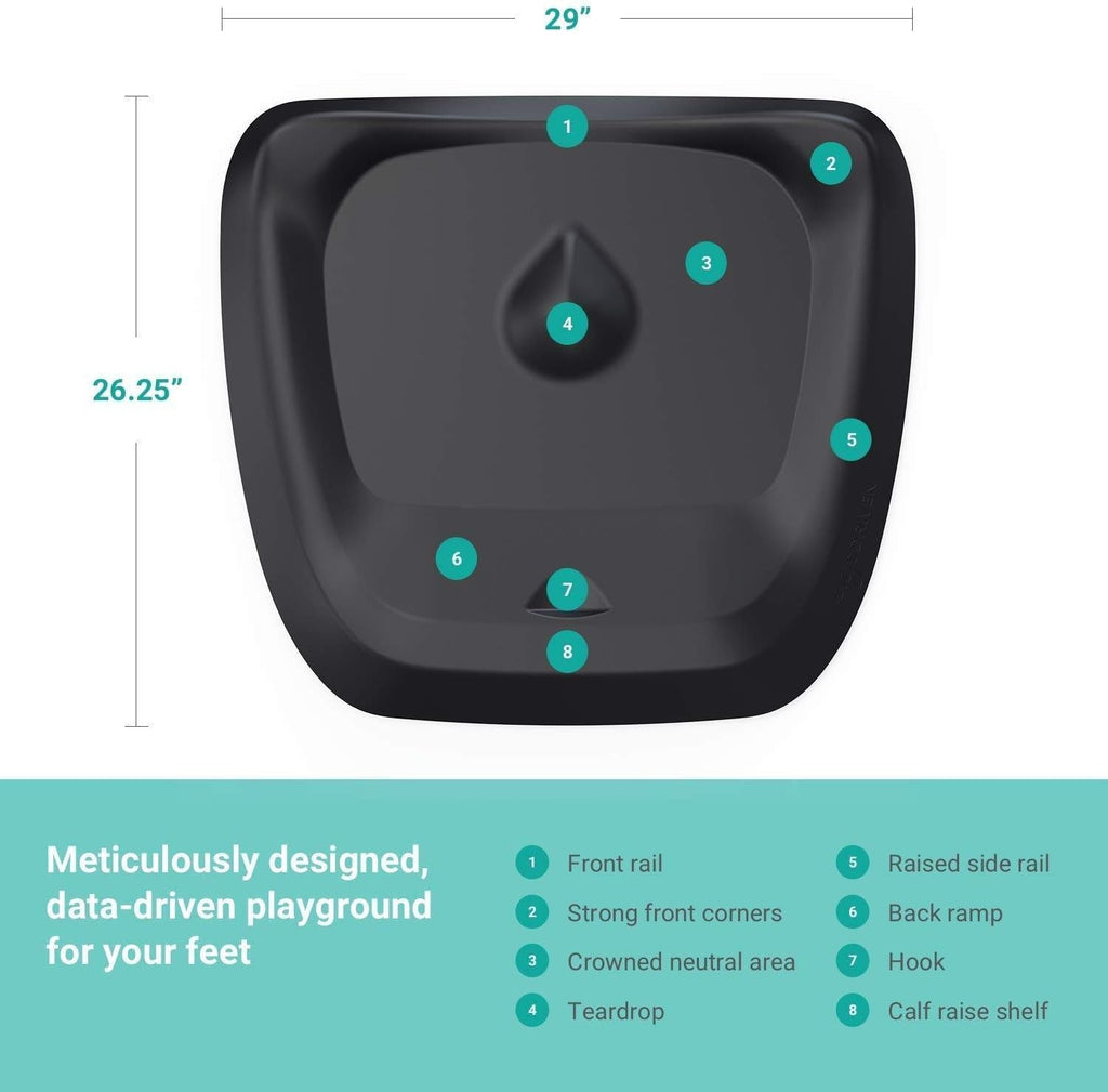 Topo Anti Fatigue Standing Desk Mat Obsidian Black