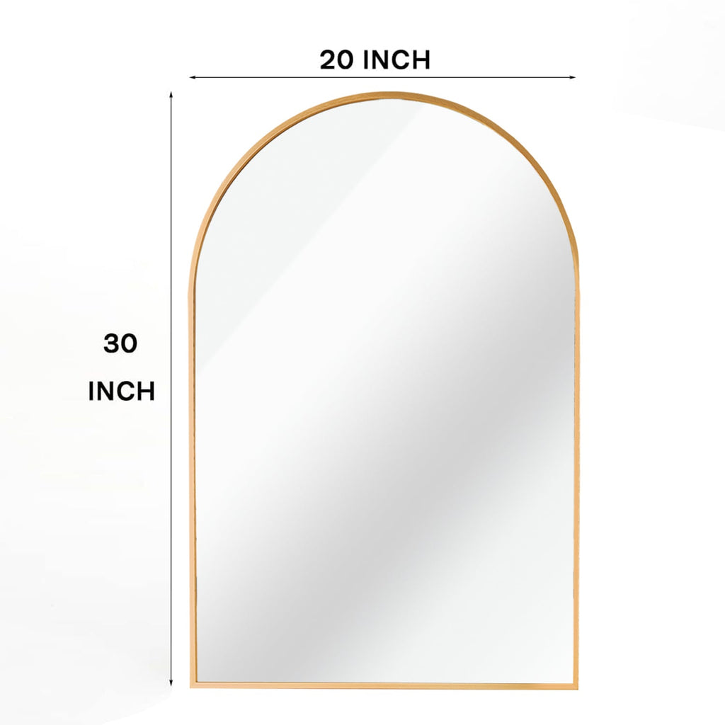 Gold Arched Wall Mirror