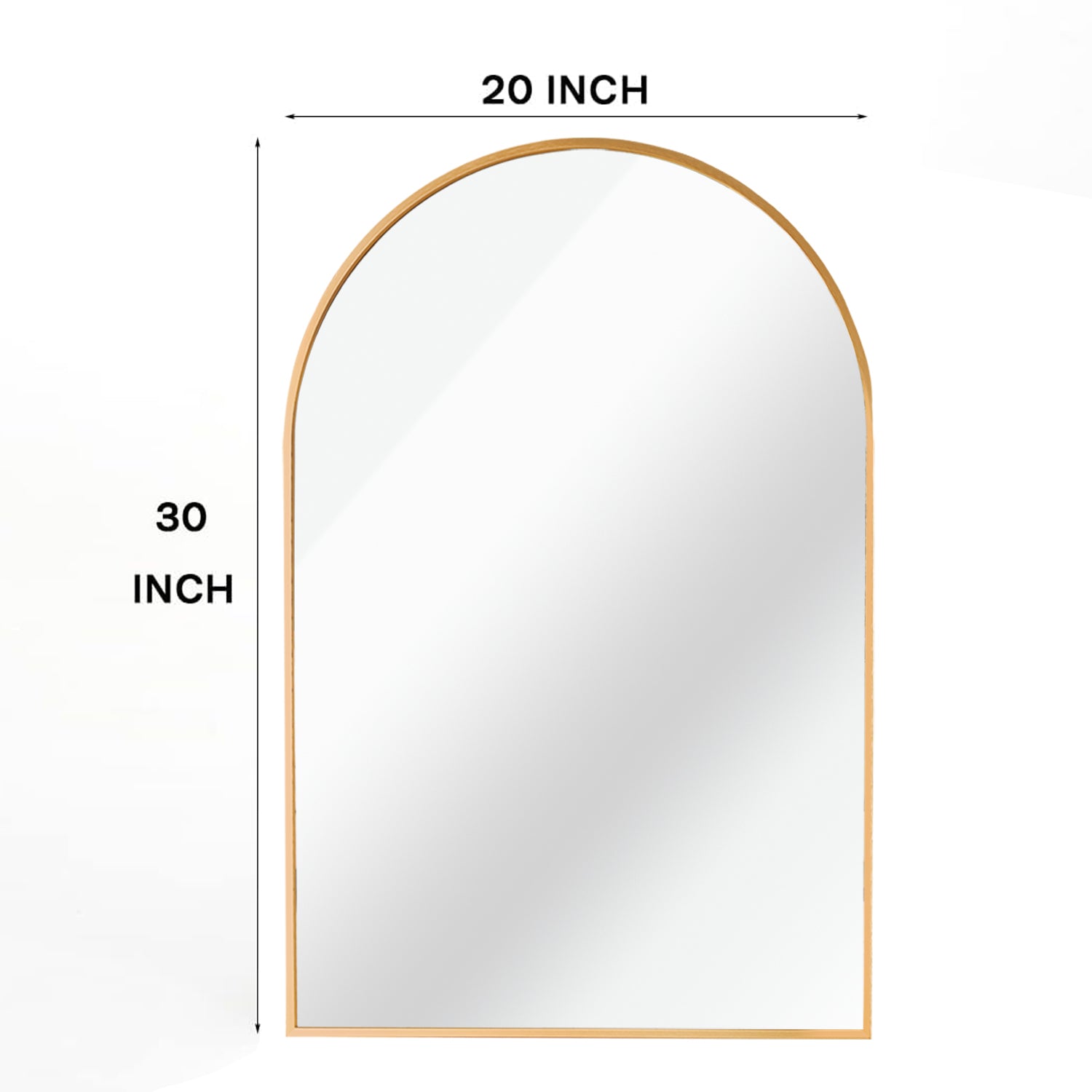 Gold Arched Wall Mirror