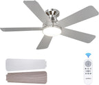 42 Inch Ceiling Fan With Dimmable LED Light – Remote Control