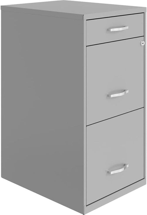 Space Solutions 18In Deep File Cabinet Arctic Silver
