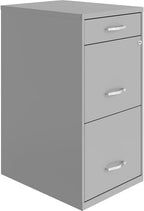 Space Solutions 18In Deep File Cabinet Arctic Silver
