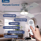 42 Inch Ceiling Fan With Dimmable Light And Remote