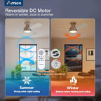 42 Inch Ceiling Fan With Dimmable Light And Remote