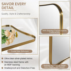 Gold 24x36 Irregular Wall Mirror With Scalloped Edges