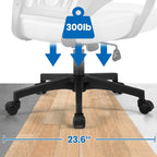 Grey Ergonomic Mesh Office Chair With Lumbar Support