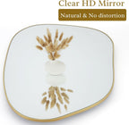 Contemporary Wall Mirror With Gold Frame 32x24 Inches for Living Room