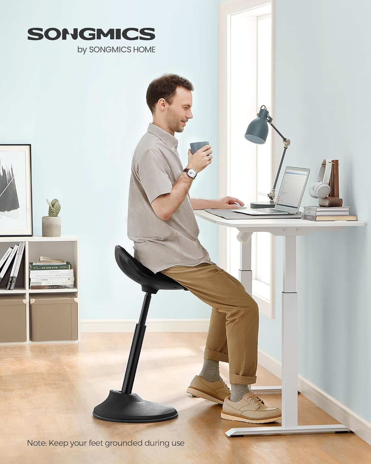 Adjustable Standing Desk Chair Black 23.6 To 33.3 Inches