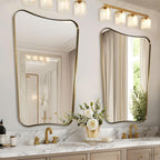 Gold 24x36 Irregular Wall Mirror With Scalloped Edges