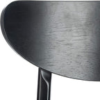 Home Lucca Retro Black And Grey Cushion Dining Chair Set 2